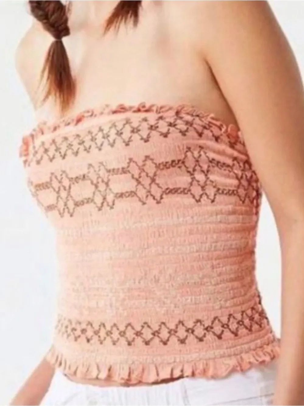 Urban Outfitters Embroidered Tube Top Women’s Medium